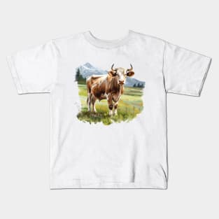 Farm Cow Art Kids T-Shirt